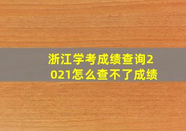 浙江学考成绩查询2021怎么查不了成绩