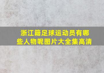 浙江籍足球运动员有哪些人物呢图片大全集高清