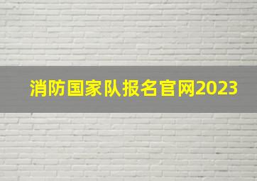 消防国家队报名官网2023