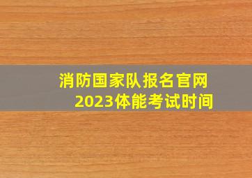 消防国家队报名官网2023体能考试时间