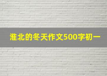 淮北的冬天作文500字初一