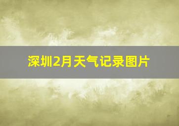 深圳2月天气记录图片