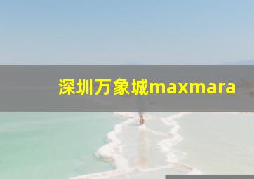 深圳万象城maxmara