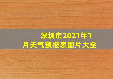 深圳市2021年1月天气预报表图片大全