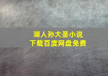 湖人孙大圣小说下载百度网盘免费