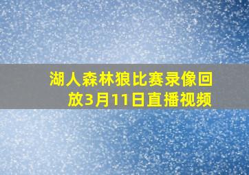 湖人森林狼比赛录像回放3月11日直播视频