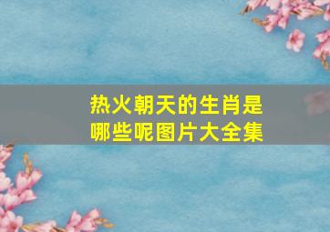 热火朝天的生肖是哪些呢图片大全集