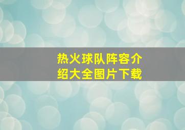 热火球队阵容介绍大全图片下载