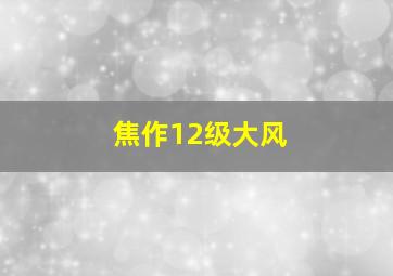 焦作12级大风