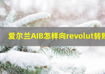 爱尔兰AIB怎样向revolut转账