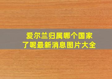 爱尔兰归属哪个国家了呢最新消息图片大全