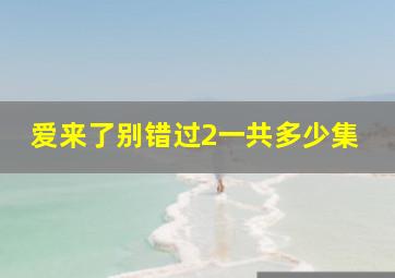 爱来了别错过2一共多少集