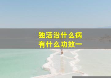 独活治什么病有什么功效一