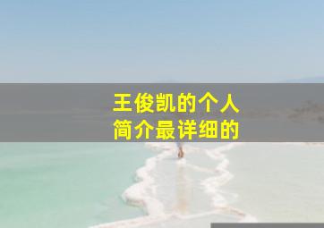 王俊凯的个人简介最详细的