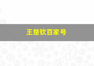 王楚钦百家号