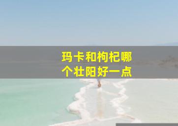 玛卡和枸杞哪个壮阳好一点