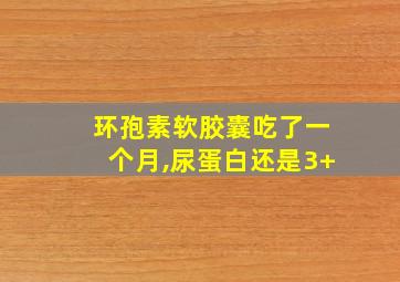 环孢素软胶囊吃了一个月,尿蛋白还是3+