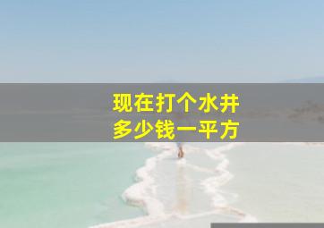 现在打个水井多少钱一平方