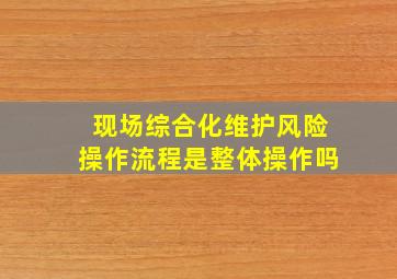 现场综合化维护风险操作流程是整体操作吗