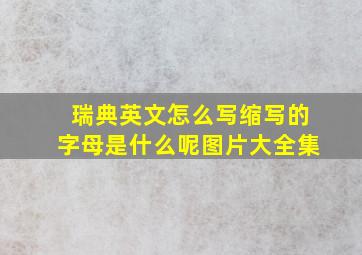 瑞典英文怎么写缩写的字母是什么呢图片大全集