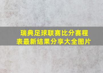 瑞典足球联赛比分赛程表最新结果分享大全图片