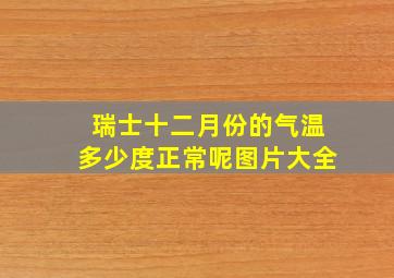 瑞士十二月份的气温多少度正常呢图片大全