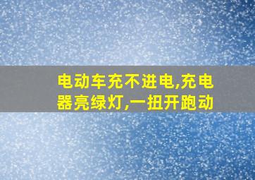 电动车充不进电,充电器亮绿灯,一扭开跑动