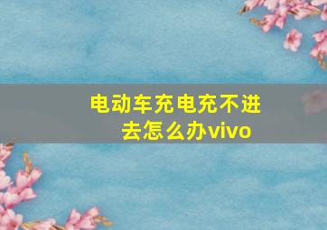 电动车充电充不进去怎么办vivo