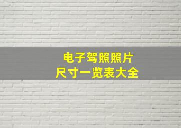 电子驾照照片尺寸一览表大全