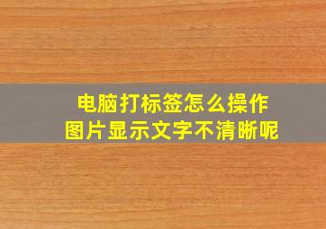 电脑打标签怎么操作图片显示文字不清晰呢