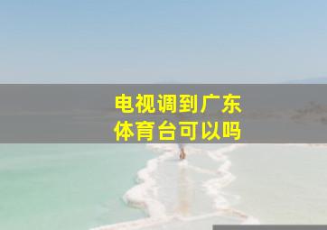 电视调到广东体育台可以吗