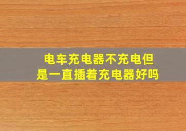 电车充电器不充电但是一直插着充电器好吗