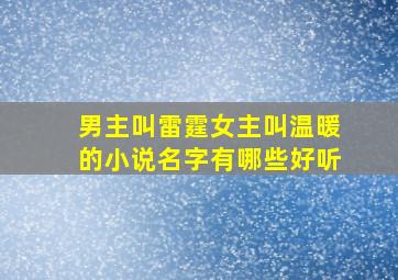 男主叫雷霆女主叫温暖的小说名字有哪些好听