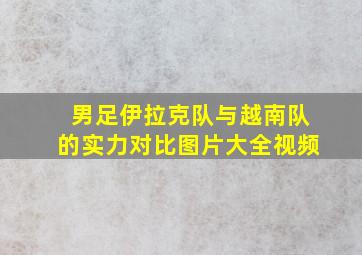 男足伊拉克队与越南队的实力对比图片大全视频