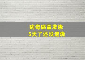 病毒感冒发烧5天了还没退烧