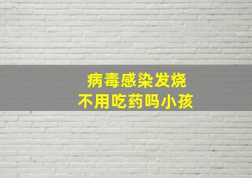 病毒感染发烧不用吃药吗小孩