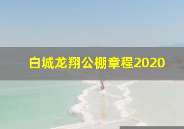 白城龙翔公棚章程2020