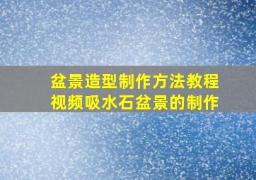 盆景造型制作方法教程视频吸水石盆景的制作