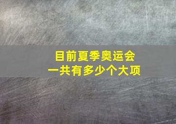 目前夏季奥运会一共有多少个大项