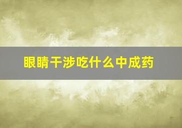 眼睛干涉吃什么中成药