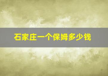 石家庄一个保姆多少钱