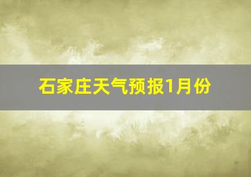 石家庄天气预报1月份