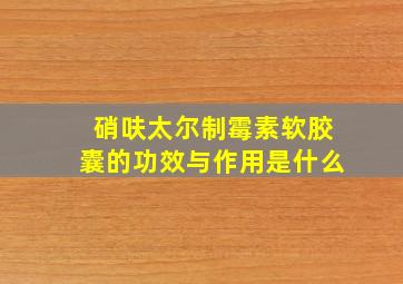 硝呋太尔制霉素软胶囊的功效与作用是什么