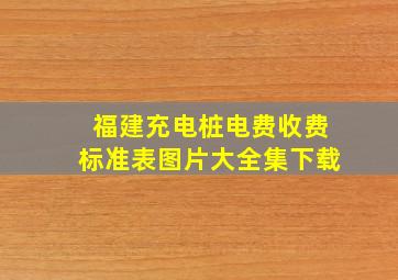 福建充电桩电费收费标准表图片大全集下载