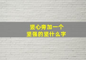 竖心旁加一个坚强的坚什么字