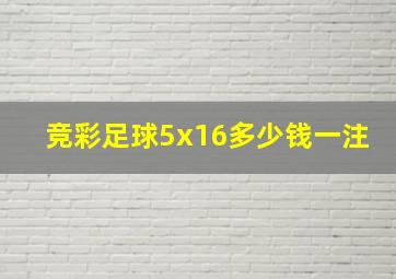 竞彩足球5x16多少钱一注