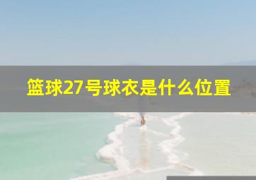 篮球27号球衣是什么位置