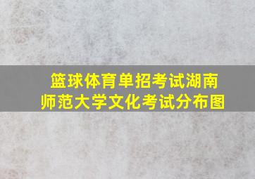 篮球体育单招考试湖南师范大学文化考试分布图