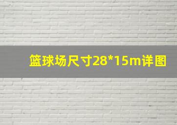 篮球场尺寸28*15m详图