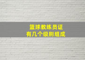 篮球教练员证有几个级别组成